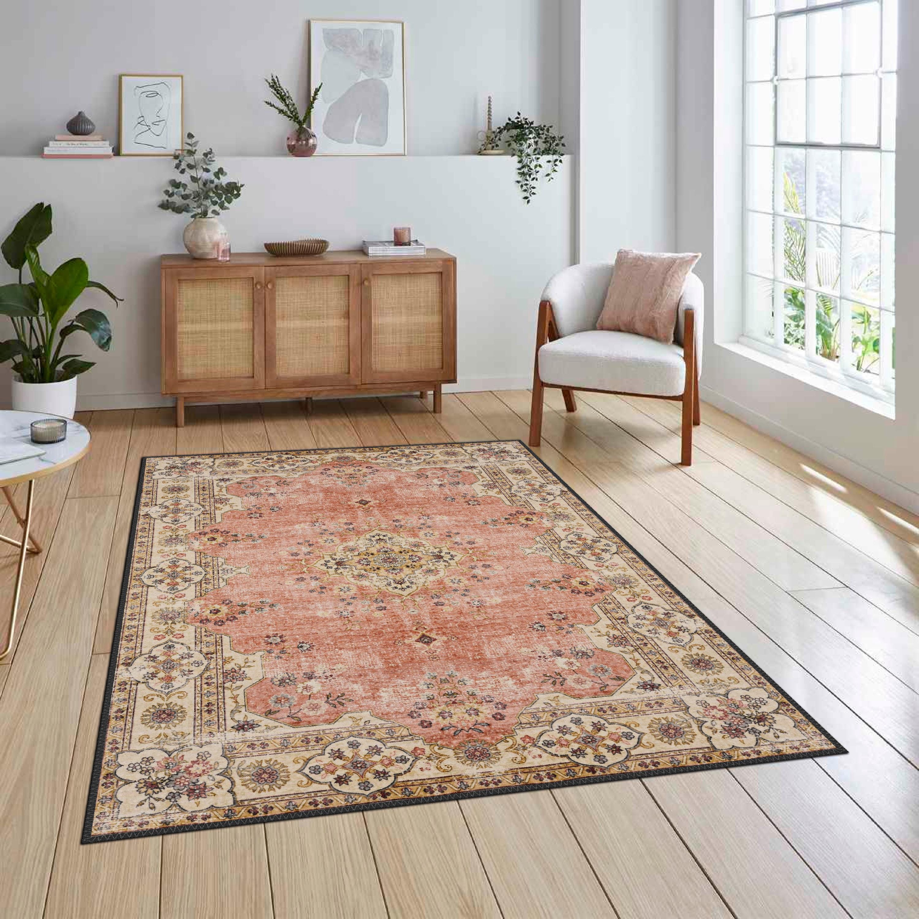 Boho Tribal Tapijt voor de woonkamer, 150 x 210 cm, Bohemian slaapkamer, groot tapijt
