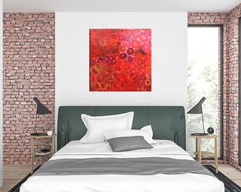 Original Abstract Mixed Media Painting, 24"x24", Ready to Hang