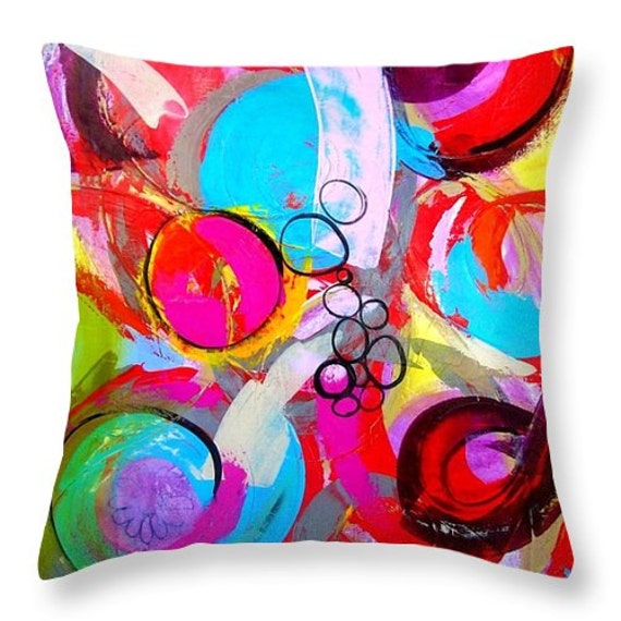 Items similar to Decorative Pillow,Throw Pillow ,Artsy Pillow,Multi