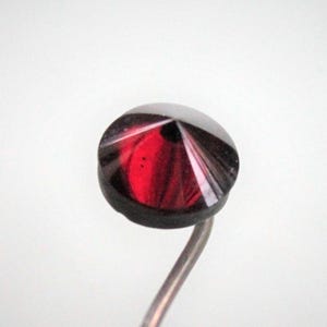 Victorian Conical Foiled Garnet Cabochon Stick Pin / Antique Tie Pin / Georgian Cravat Pin