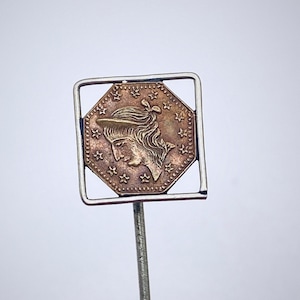 Rare 1865 California Fractional Gold Token Stick Pin - Octagonal Liberty Head Gold Coin / Gift for  Numismatist