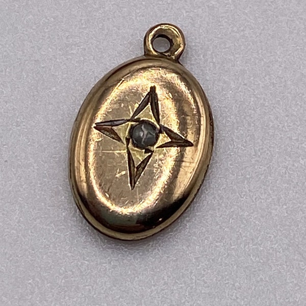 Miniature Victorian Celestial Seed Pearl Starburst Charm