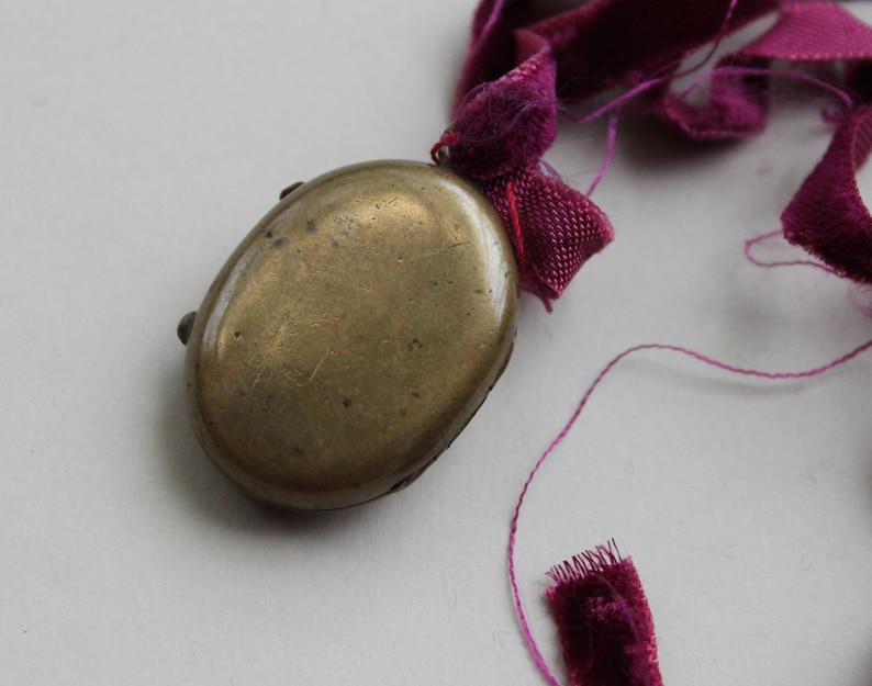 Rare Victorian Jeweled Butterfly Locket with Glass Door Inside Antique Garnet Paste Reliquary Locket