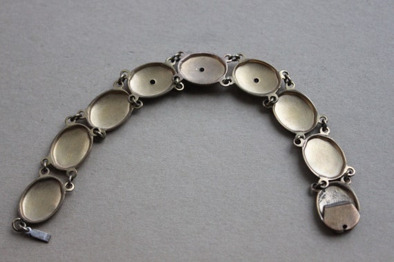 Victorian Paste Set Panel Bracelet / Antique Diam… - image 5