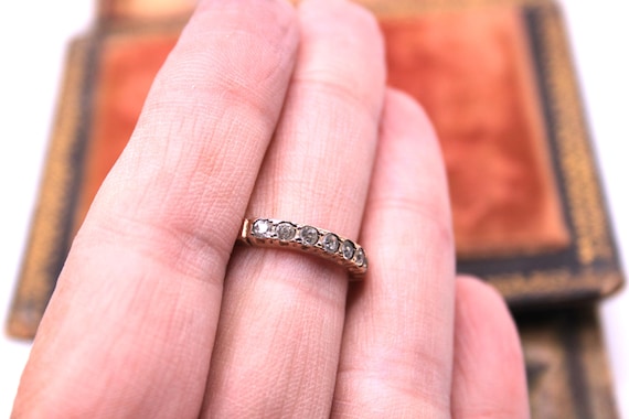 Victorian Thin Paste Stacking Ring - Size 6 - Ear… - image 11