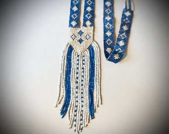 Sautoir francese in stile Art Deco Flapper con nappa