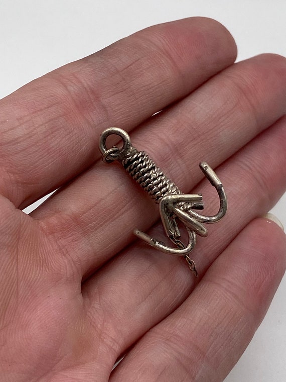 1800s Sterling Whaling 4 Prong Barbed Grappling Hook Watch Fob / Antique  Victorian /figural Pendant / Gift for Mountain Climber or Fisherman 