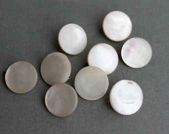 Victorian Moon Brooch / Veil Pin / Antique Mother of Pearl Lace Pin / Scatter Pin