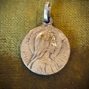 Antique French Mary Immaculate Religious Pilgrimage Medal from Guebwiller France