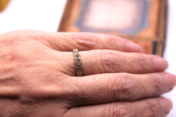 Victorian Thin Paste Stacking Ring - Size 6 - Ear… - image 7