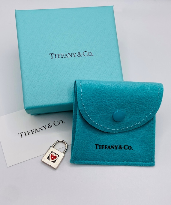 Tiffany Red Double Heart Tag Pendant sterling Silver Mini & Bead Bracelet |  eBay