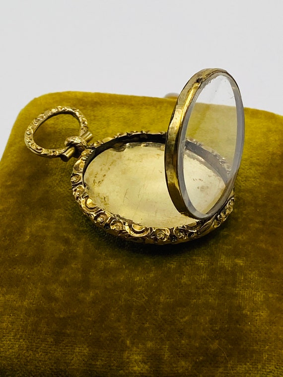 Large Victorian 'In Memory Of' Enamel Mourning Po… - image 4