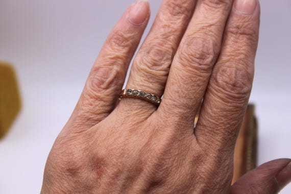 Victorian Thin Paste Stacking Ring - Size 6 - Ear… - image 8