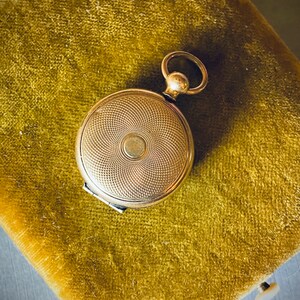 Victorian Engine Turned Pocket Watch Locket with Handsome Tintypes image 3