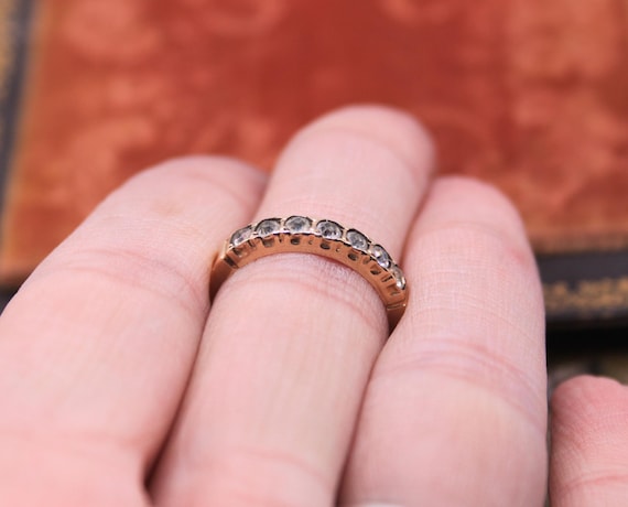 Victorian Thin Paste Stacking Ring - Size 6 - Ear… - image 12