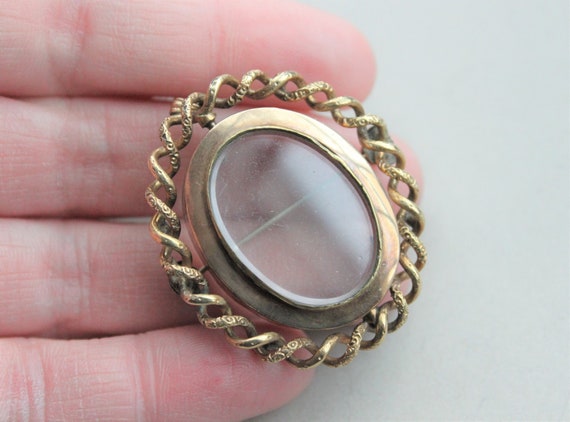 Large Georgian Swivel Locket Brooch or Pendant / … - image 1