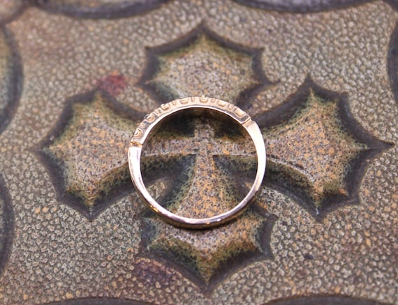 Victorian Thin Paste Stacking Ring - Size 6 - Ear… - image 4
