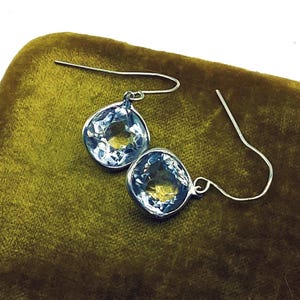 Antique  Victorian Diamond Paste and Sterling Drop Earrings