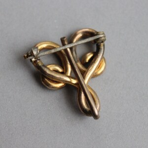 Victorian Love Knot Pocket Watch Pin / Antique Locket Brooch image 3