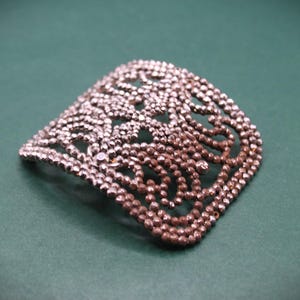 1850s Early Victorian Hand Cut Steel French Shoe Buckle - Antique Steampunk Accessories - Vintage Jewelry Supplies