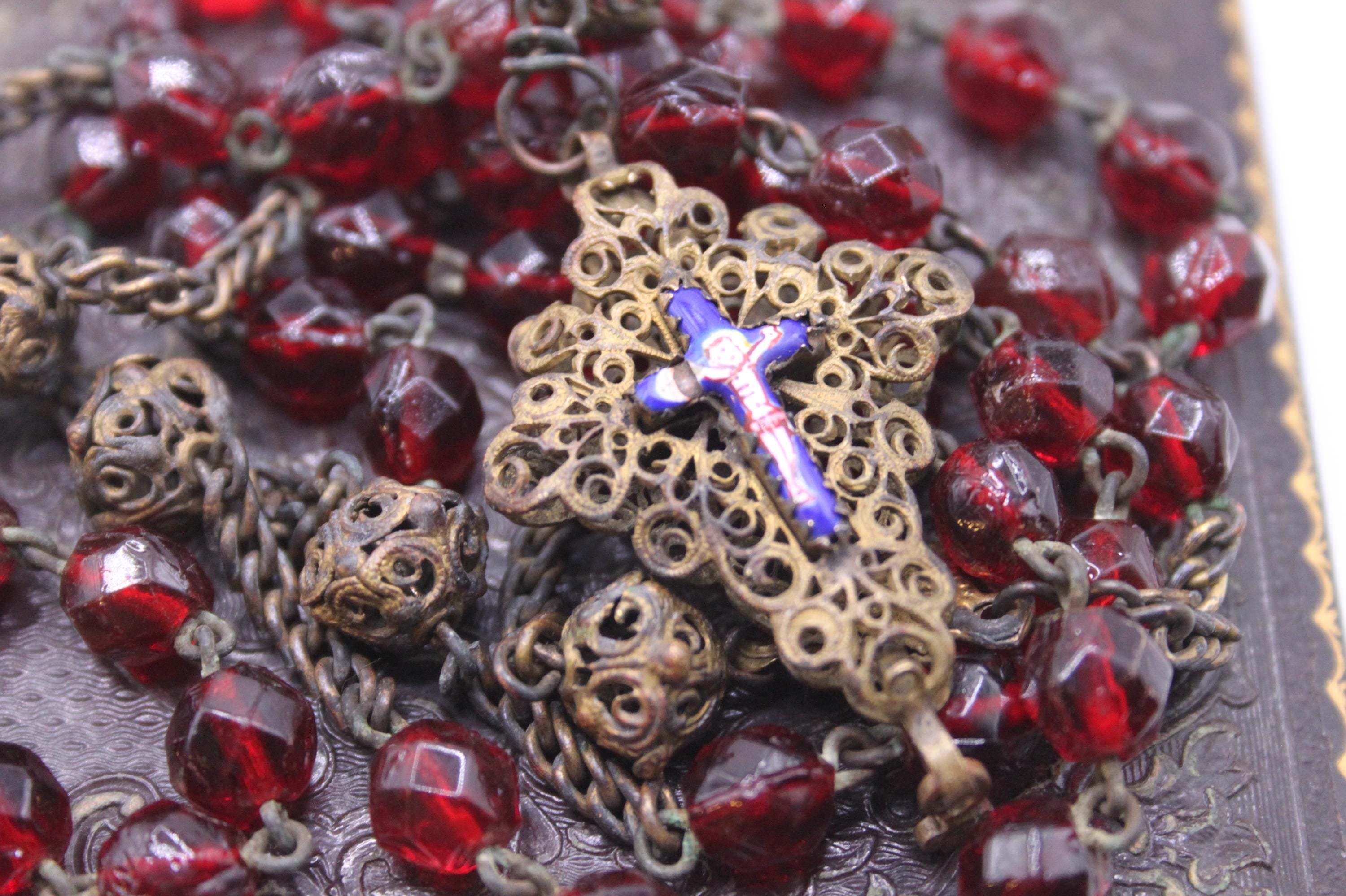 RARE 18th Century Rosenkranz Bavarian Filigree Rosary With Large