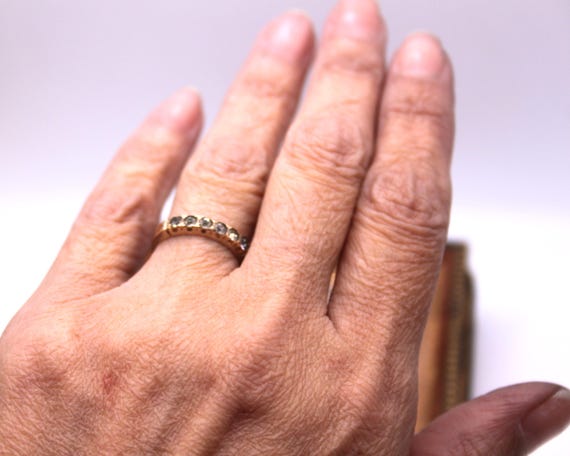 Victorian Thin Paste Stacking Ring - Size 6 - Ear… - image 9