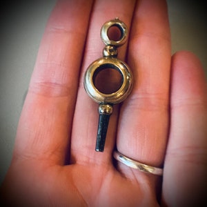 Large 1800 Georgian Swivel Watch Key Pendant Fob Charm - Key to my Heart