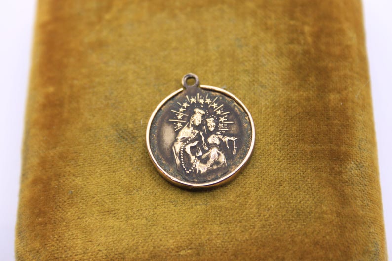 Antique Catholic Double Scapular Medal / the Sacred Heart of Jesus and ...
