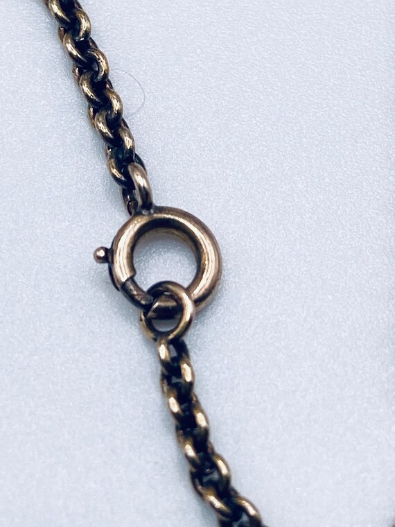 Victorian Rose Gold Necklace Chain / Antique Lock… - image 4