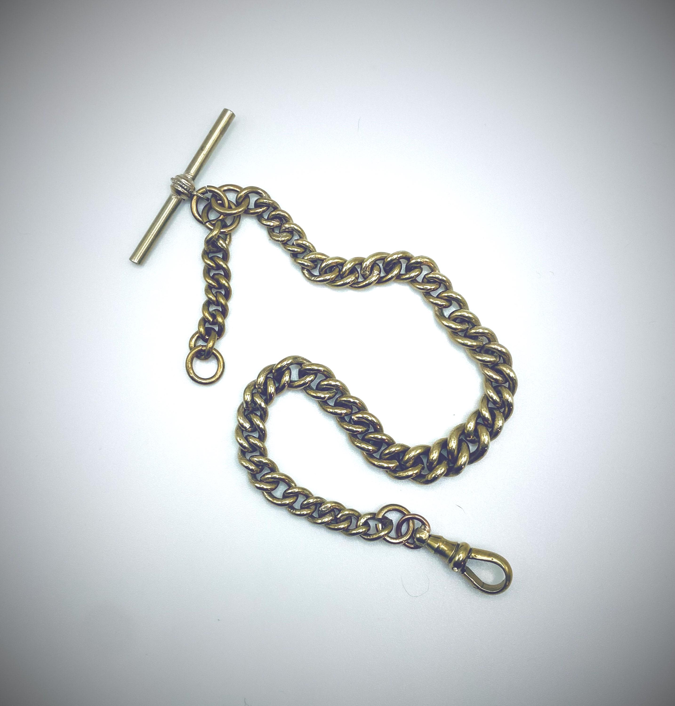 【PC】 3WAY WATCH CHAIN SINGLE Victorian Gold Single Albert Chunky Pocket Watch Chain - Etsy