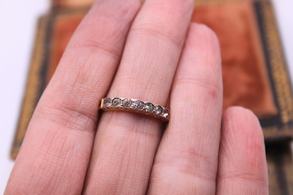 Victorian Thin Paste Stacking Ring - Size 6 - Ear… - image 3