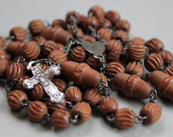 RARE Antique Monastery Rosary with Crucified Woman / St. Wilgefortis