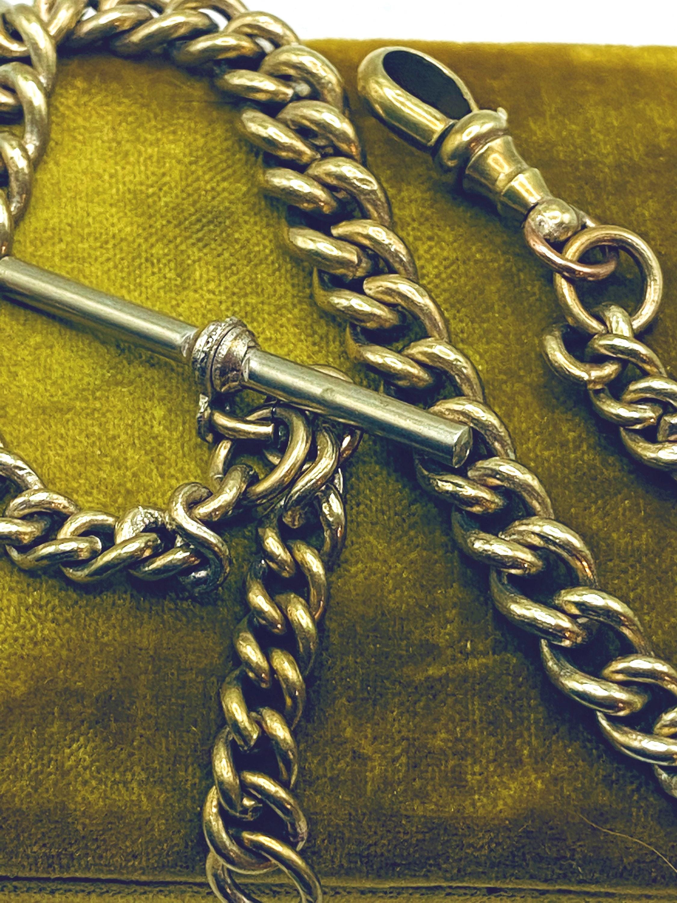 Victorian Gold Single Albert Chunky Pocket Watch Chain - Etsy