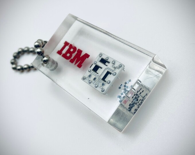 Vintage 1960s IBM Collectible Computer Chip Keychain - Etsy