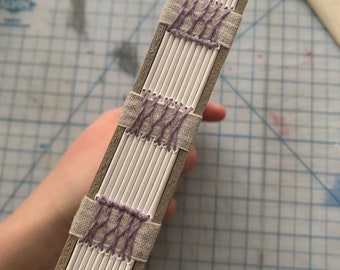 Blank Book with Lavender Stitching