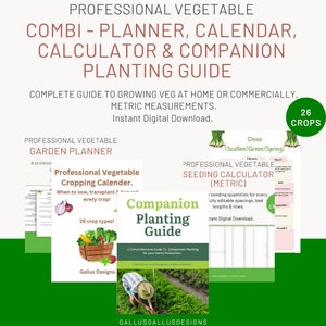 Garden Planner Collection Gardening Planner Printable Planner Grow Calendar Editable Planner Vegetable Planner Organic Growing Vegetables