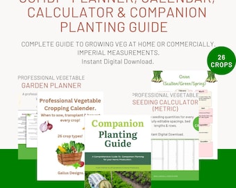 Homestead Garden Planner Printable: Vegetable, Companion Planting (Digital Download)