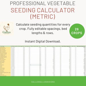 Garden Seed Planner Garden Planner Vegetable Planner Printable Excel Planner Allotment Planner Garden Design Calendar Seed Guide Journal