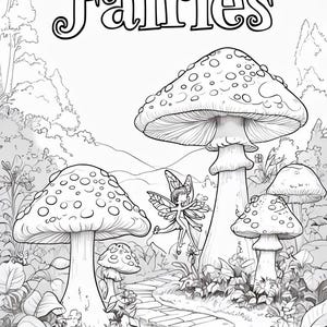 Fairies colouring book for adults or children
