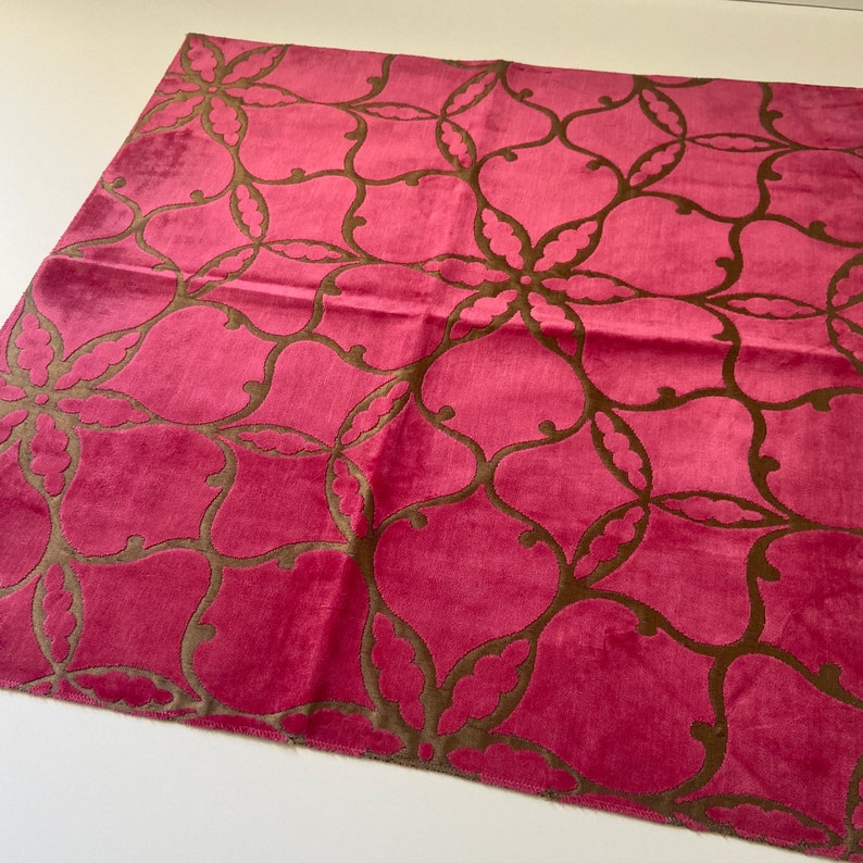 Harlequin Zoffany Pasha Velvet Fabric Sample Remnant Purple Etsy