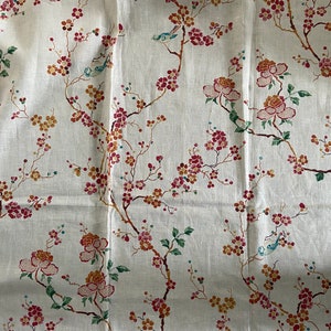 Arthur Sanderson & Sons, Lee Jofa Maia Linen Fabric Remnant 96” x 54”, high-end, luxury, upholstery, interior designer, custom, remnant