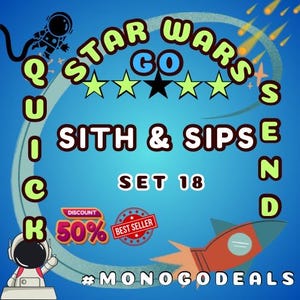 Pegatina Mono Go! 4 estrellas l SITH & SIPS l 1 PIEZA l Entrega rápida