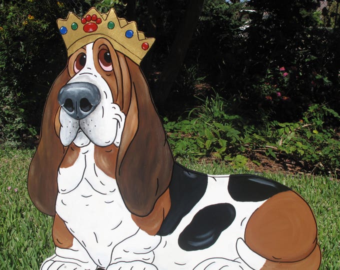 Madetoorder Hand Painted Basset Hound Yard Art it's Good to Be the