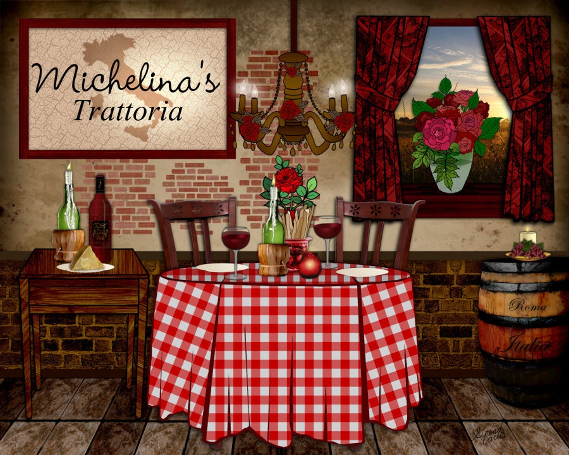 Italian Kitchen Art, Personalized Print, Italian Ristorante, Trattoria