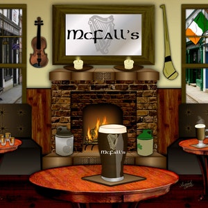 Irish Pub, personalized bar art, Slainte, Irish bar art, Irish wedding gift, Irish man cave,Irish birthday,Irish anniversary,St Patricks Day image 4