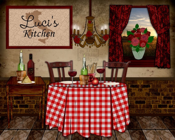 Italian Kitchen Art Personalized Print Italian Ristorante Etsy