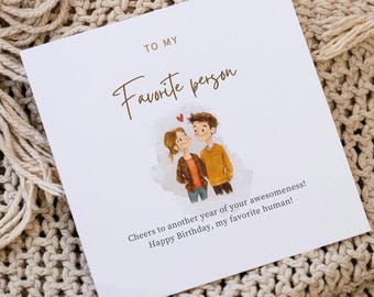 Carte d'anniversaire petit ami à imprimer, jolie carte d'anniversaire, carte d'anniversaire pour lui, elle, petite amie, mari, personne préférée, bricolage