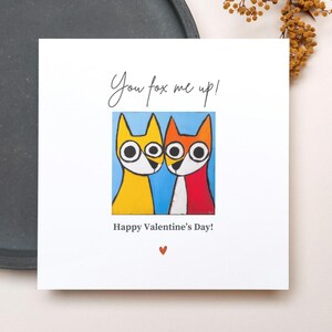 Cute Foxes Valentine Card, Card for him, Card for her, husband, boyfriend, girlfriend, Printable Valentines Day Card, Happy Valentine's Day
