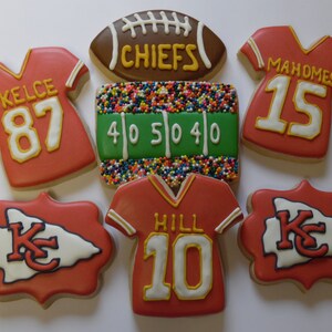 Kansas City Chiefs Football Jersey Birthday Party Favors Decorated ...