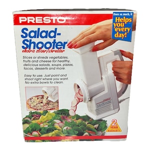 Presto 02910 Salad Shooter Electric Food Slicer Shredder Vintage - New Sealed!